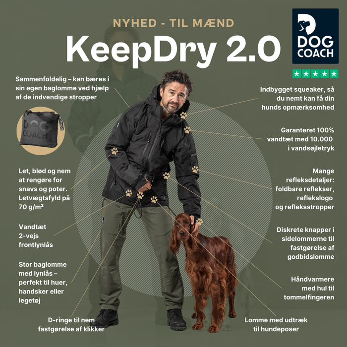 KeepDry Overgangsjakke 2.0 | Mænd | Sort | Cashmire