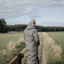 Long KeepDry Dog Walker Men’s Coat 2.0 I Warm Grey I Dina