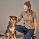 FeelFree Dog Walker Zip T-shirt I Mocca I Chomsky