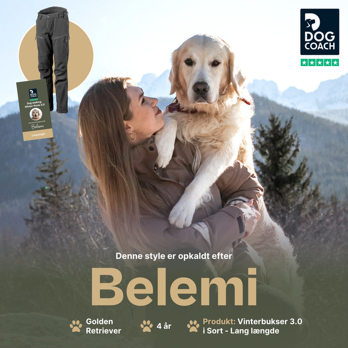 Hundelufterbukser 3.0 | Vinter | Sort | Ekstra Længde | Belemi