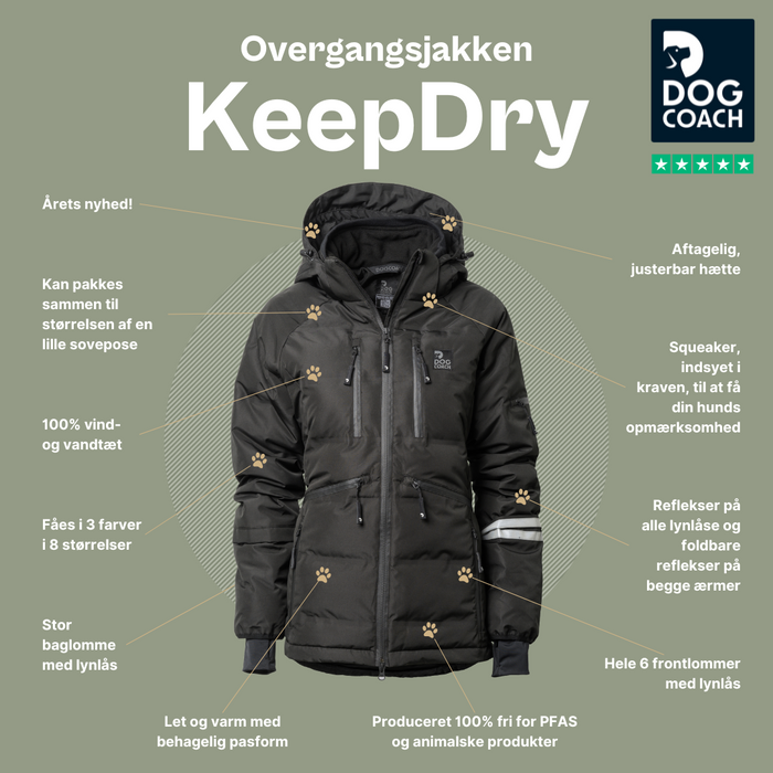 KeepDry Overgangsjakke | Sort | Bailey